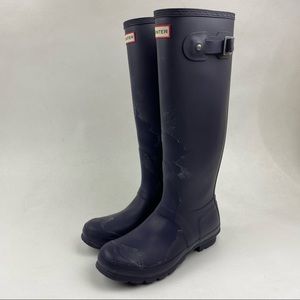 Hunter Original High Gloss Waterproof Boots Size 8